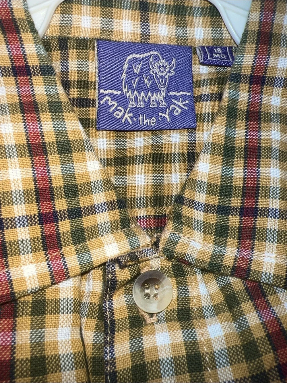 Vintage Kids Mak the Yak Shirt and Overalls with Embroidered Baby Horse.​